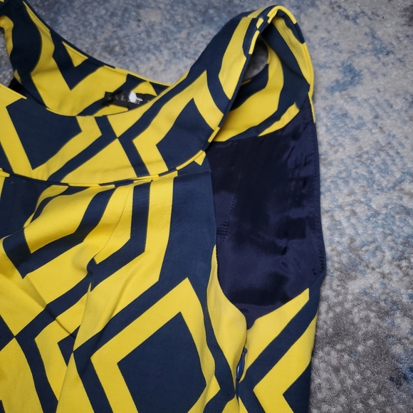 Ralph Lauren Black Label Geometric Sleeveless Shift A-Line Dress Size 10 - Picture 3 of 9